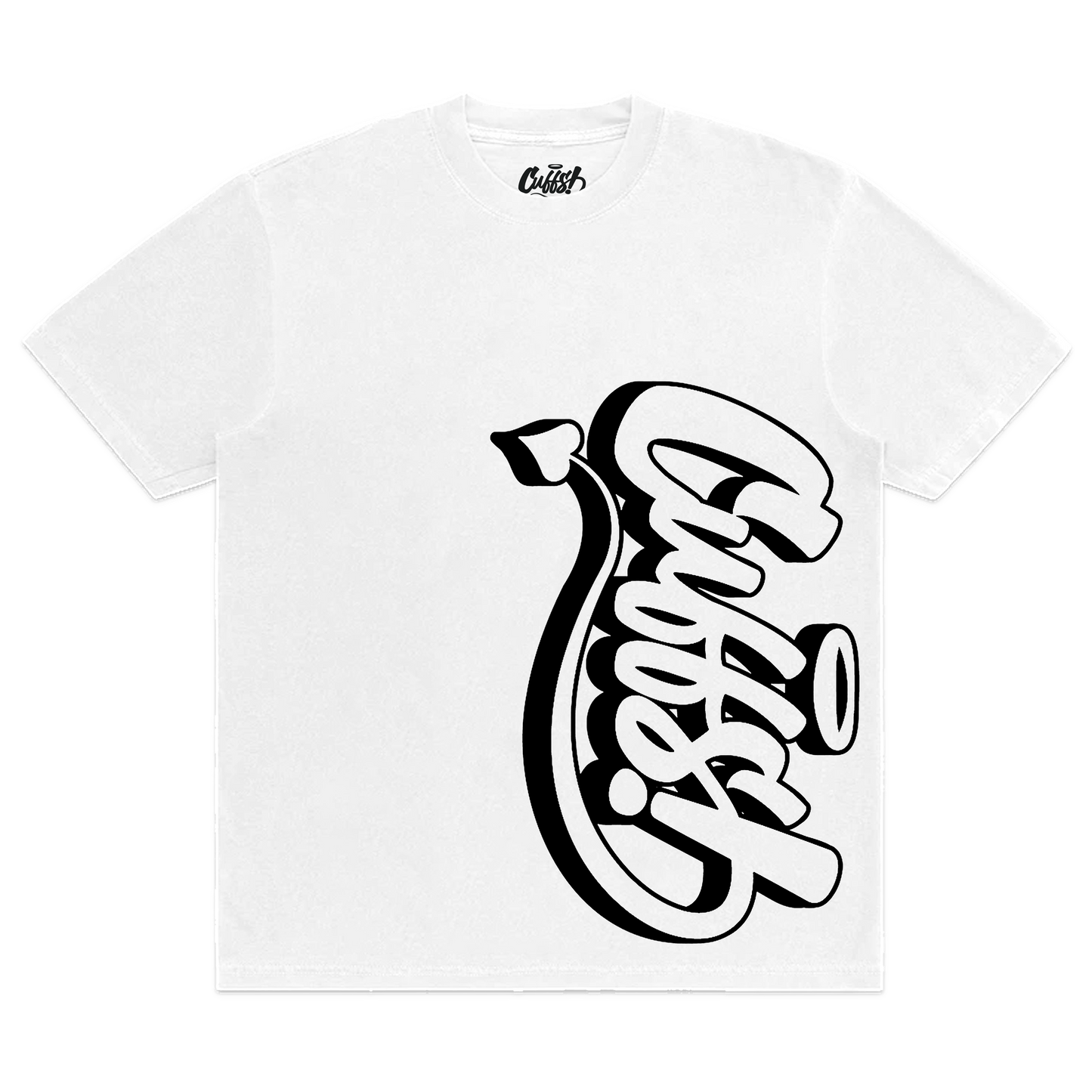 Script Logo. White
