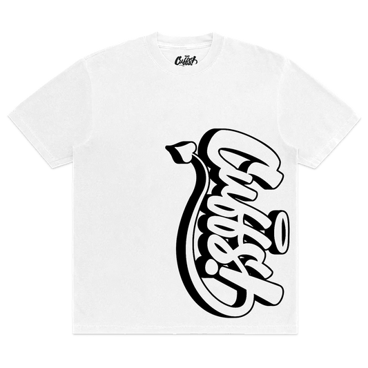 Script Logo. White